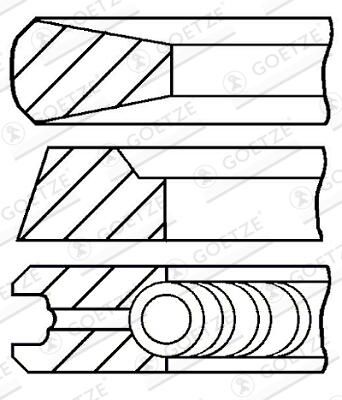 Jeu de segments de pistons FEDERAL MOGUL