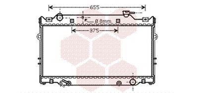 Радиатор, охлаждение двигателя VAN WEZEL 53002309 для TOYOTA LAND CRUISER