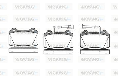 WOKING P5343.22 Тормозные колодки и сигнализаторы  для ALFA ROMEO GTV (916_) 2.0 T.SPARK 16V (916.C2__, 916C2C00)