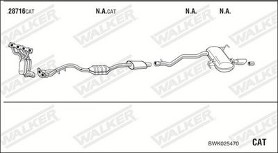 Изпускателна система WALKER BWK025470