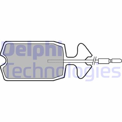 Комплект тормозных колодок, дисковый тормоз DELPHI LP176 для CITROËN 2