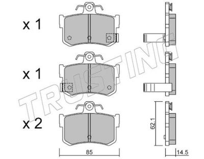 SET PLACUTE FRANA FRANA DISC TRUSTING 7071