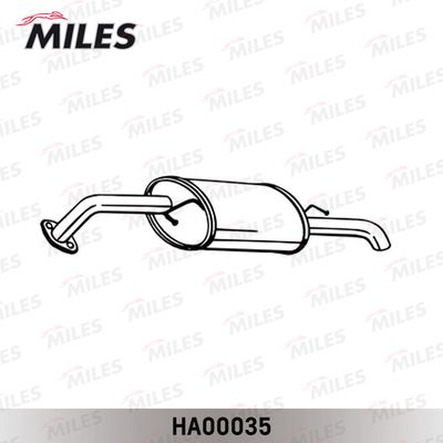 Глушитель выхлопных газов конечный MILES HA00035
