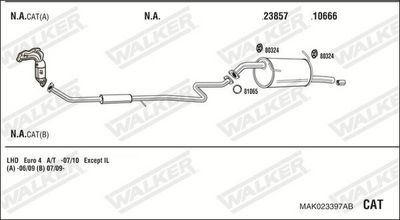 Изпускателна система WALKER MAK023397AB