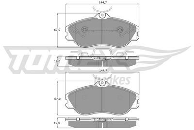 Bremsbelagsatz, Scheibenbremse
