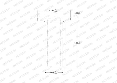 Rivet, drum brake lining 93021