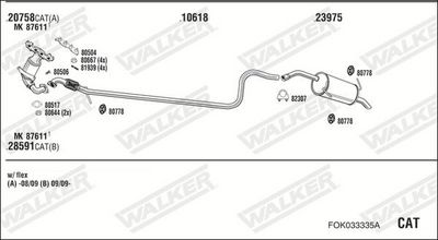 Изпускателна система WALKER FOK033335A