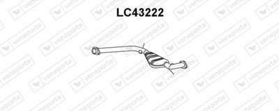 Средний глушитель выхлопных газов VENEPORTE LC43222 для LANCIA KAPPA