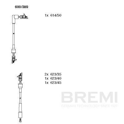 комплект запалителеи кабели BREMI 600/389