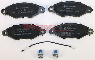 BREMSBELAGSATZ SCHEIBENBREMSE METZGER AUTOTEILE 1170115 1