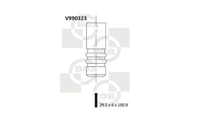 BGA V990323 Клапан впускной  для AUDI A1 (Ауди А1)