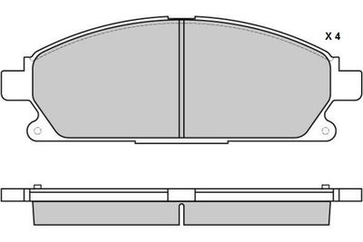 Комплект тормозных колодок, дисковый тормоз E.T.F. 12-0857 для INFINITI QX4