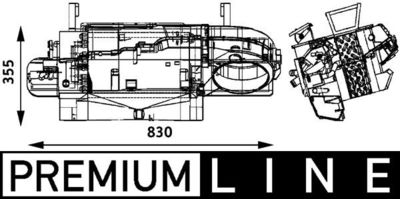 Kachelradiateur, interieurverwarming - AH172000P - MAHLE