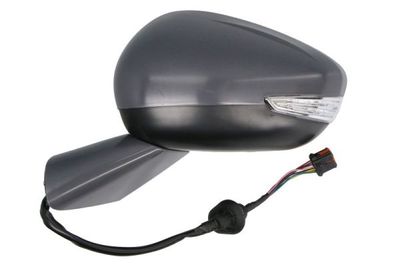 Zijspiegel Links (elektrisch, in reliëf, met verwarming, under-coated, elektrisch opklapbaar, met indicator) past: CITROEN C4 PICASSO II, C4 SPACETOURER 02.13-