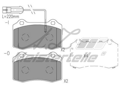 комплект спирачно феродо, дискови спирачки A.Z. Meisterteile AZMT-44-022-2144