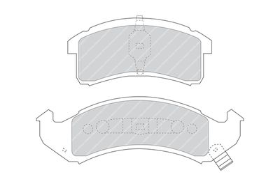 Комплект тормозных колодок, дисковый тормоз FERODO FDB975 для CADILLAC ALLANTE