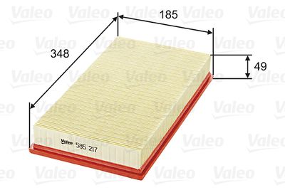 Воздушный фильтр VALEO 585217 для VOLVO 850