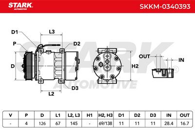 компресор, климатизация STARK SKKM-0340393