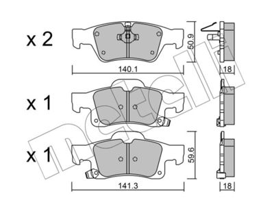 Brake Pad Set, disc brake 22-0928-0