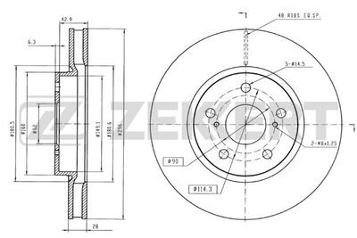 ZEKKERT BS-5627 Тормозные диски  для LEXUS IS II (_E2_) 250 AWD (GSE25_)