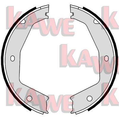 Zestaw szczęk hamulcowych, hamulec postojowy KAWE 09670