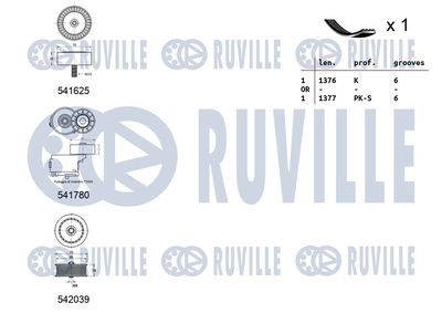 SET CUREA TRANSMISIE CU CANELURI RUVILLE 570169 1
