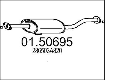 MTS 01.50695 Глушитель выхлопных газов  для HYUNDAI TRAJET (Хендай Тражет)
