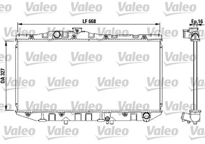 VALEO 731098 Радіатор охолодження двигуна для TOYOTA (Тойота)