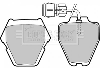 BORG & BECK BBP1780 Тормозные колодки и сигнализаторы  для AUDI A8 D2 (4D2, 4D8) 3.3 TDI quattro
