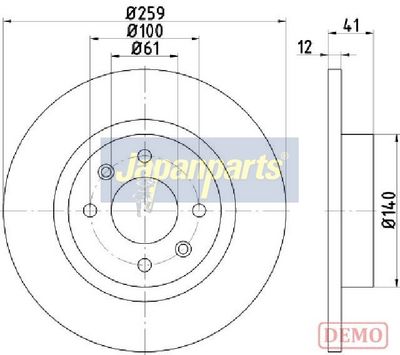 JAPANPARTS Тормозной диск