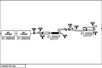 SISTEM DE ESAPAMENT MTS HOND73910A004296