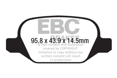 Комплект тормозных колодок, дисковый тормоз EBC Brakes DPX2202 для FIAT PANDA