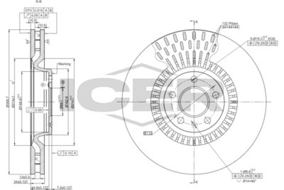 спирачен диск ICER 78BD4151-1