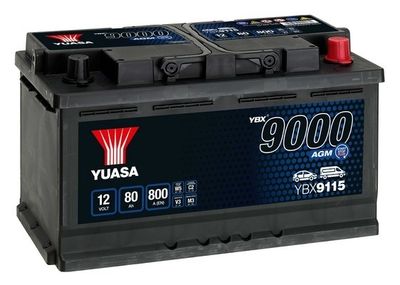 YUASA Accu / Batterij YBX9000 AGM Start Stop Plus Batteries (YBX9115)