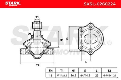 Шарнири STARK SKSL-0260224