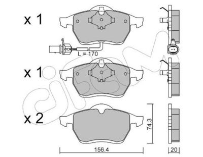 Bremsbelagsatz, Scheibenbremse