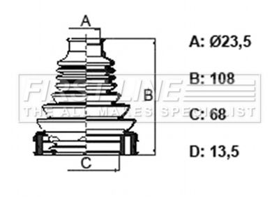 Bellow, drive shaft FIRST LINE FCB6325