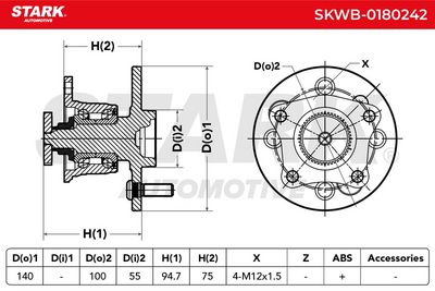 комплект колесен лагер STARK SKWB-0180242