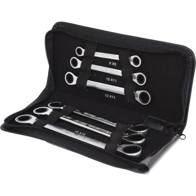KS TOOLS Terkšlinių dvipusių žiedinių veržliarakčių rinkinys