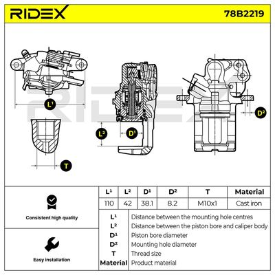 спирачен апарат RIDEX 78B2219