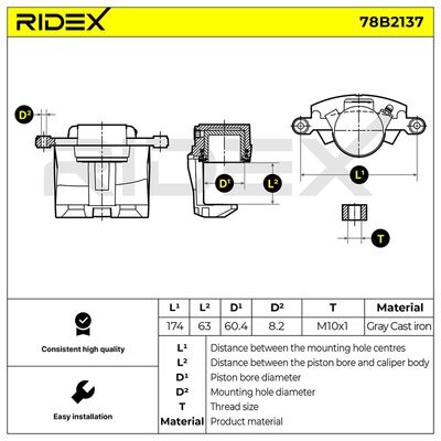 спирачен апарат RIDEX 78B2137