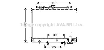 Радиатор, охлаждение двигателя AVA QUALITY COOLING MT2192 для MITSUBISHI L200