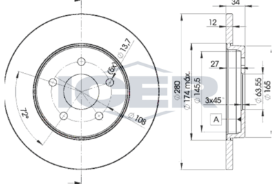спирачен диск ICER 78BD6768-2