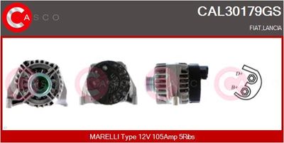 Генератор CASCO CAL30179GS для FIAT IDEA