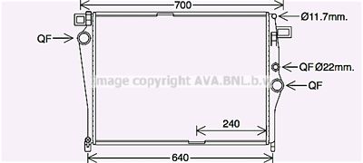 Радиатор, охлаждение двигателя AVA QUALITY COOLING MS2703 для MERCEDES-BENZ C-CLASS
