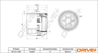ÖLFILTER DR!VE+ DP1110110259 0