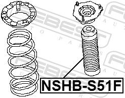 Protective Cap/Bellow, shock absorber NSHB-S51F