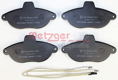 BREMSBELAGSATZ SCHEIBENBREMSE METZGER AUTOTEILE 1170455 1