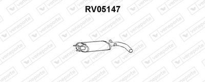 Средний глушитель выхлопных газов VENEPORTE RV05147 для ROVER 100