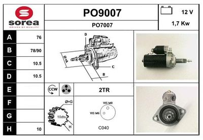 STARTER SNRA PO9007